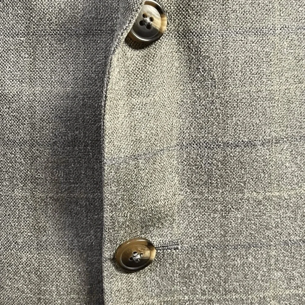 Jos A Bank Jacket Size 41R Tan 2 Button Blazer Plaid Silk Wool‎ Classic Dapper